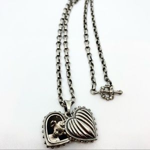 Heart Locket Necklace, Sterling Silver